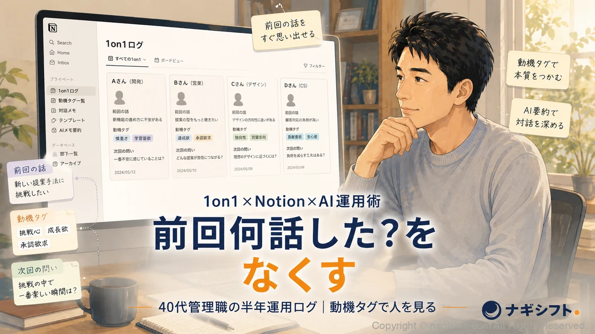 前回何話した？をなくす｜1on1×Notion×AI運用術｜資産化する半年運用