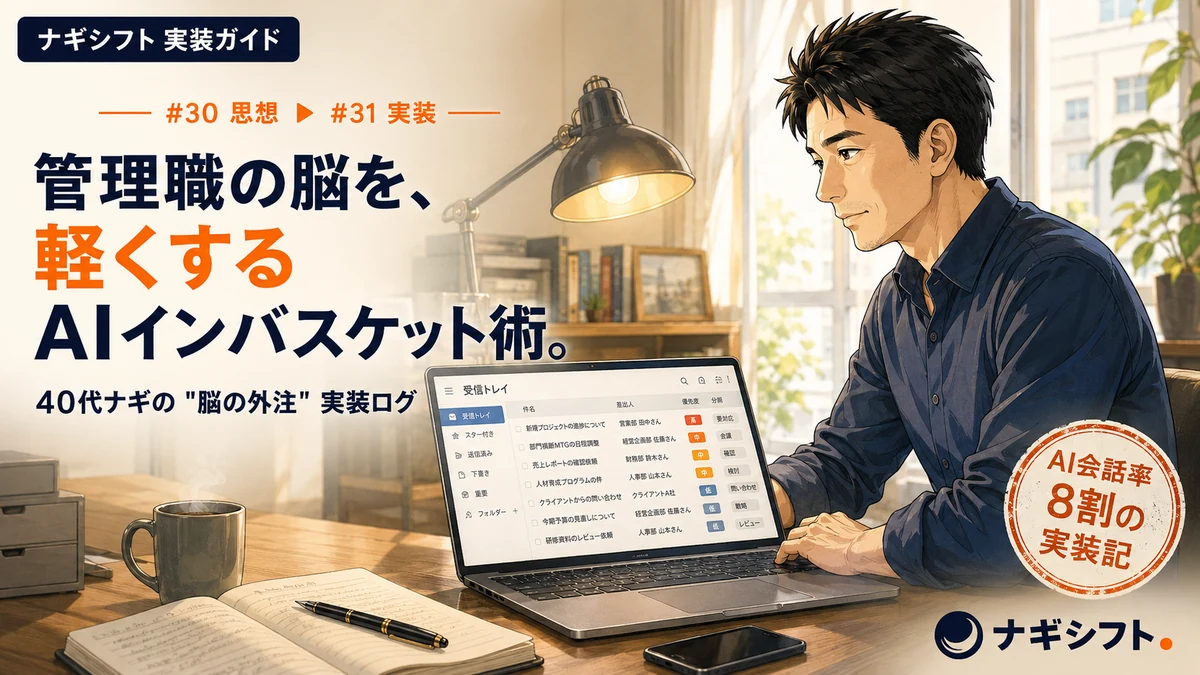 管理職の脳を軽くするAIインバスケット術｜40代ナギの "脳の外注" 実装ログ