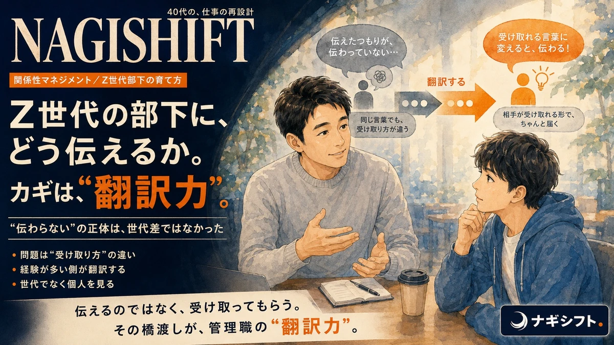 Z世代の部下の育て方｜伝わらないの正体は世代差ではなく管理職の翻訳力