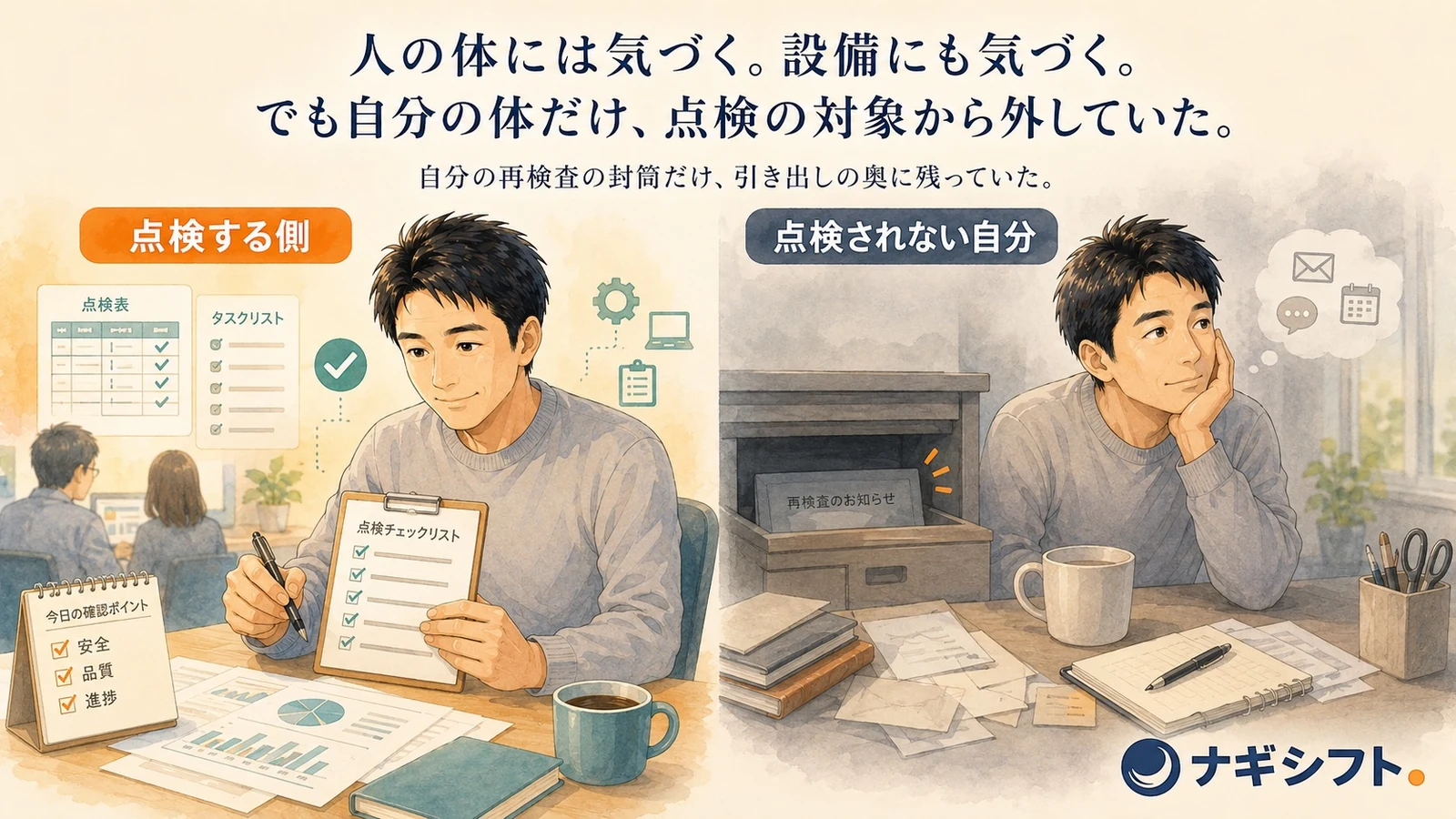 部下や設備は点検するのに、自分の体だけ点検の対象から外している管理職の矛盾