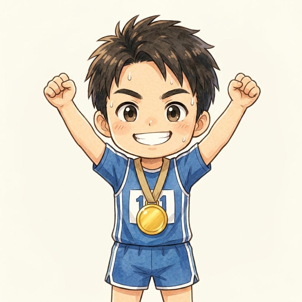 勝利を掴む人